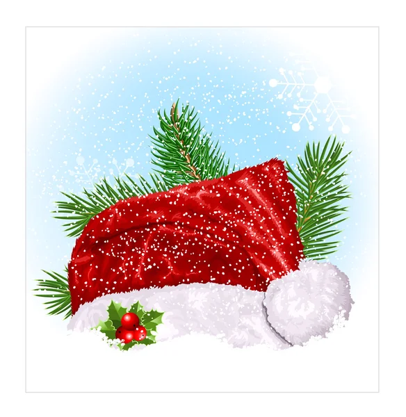 Chapeau de Noël Santas . — Image vectorielle