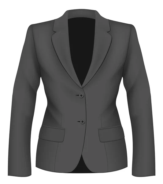 Ladies black suit jacket. — Stock Vector