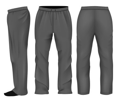 Men sweatpants black clipart