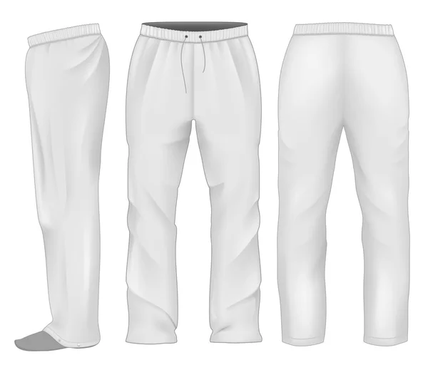 Homens sweatpants branco . — Vetor de Stock