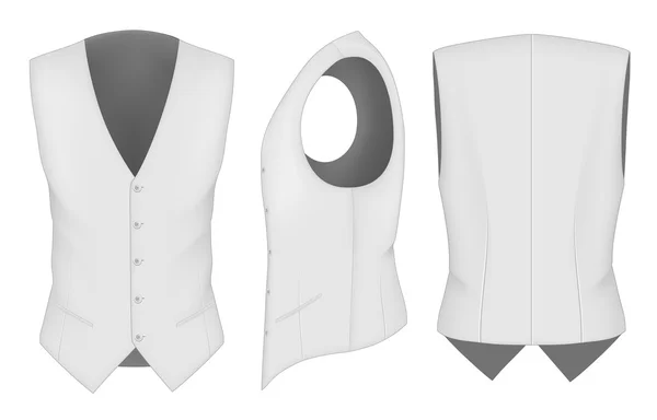 Men waistcoat for business men — Stock Vector