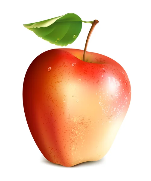 Manzana roja — Archivo Imágenes Vectoriales