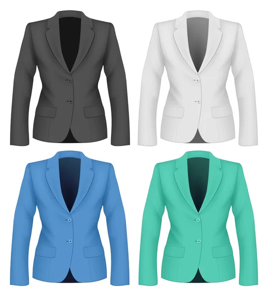 Formale Arbeitskleidung. Damen Anzug Jacke . — Stockvektor