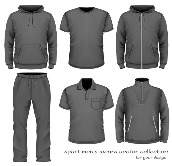 Spor erkek giyim koleksiyonu. — Stok Vektör