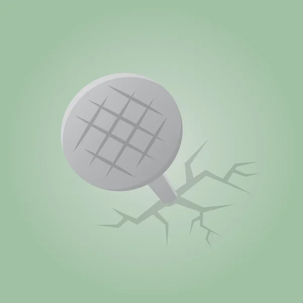 Nails crack the wall — Stock Vector © r.Hilch #7491706