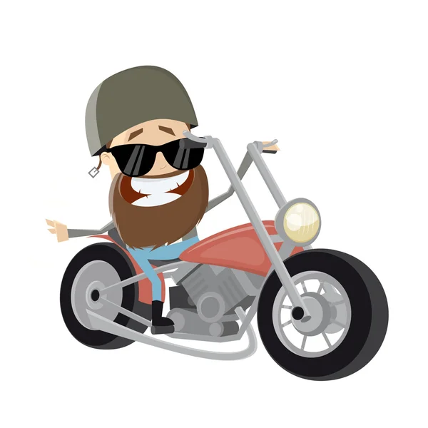 Motard chevauchant son vélo — Image vectorielle