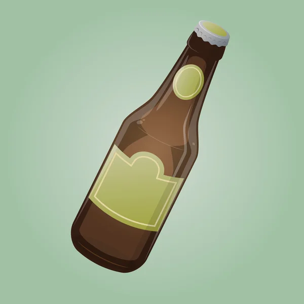 Birra bottiglia cartone animato clipart — Vettoriale Stock