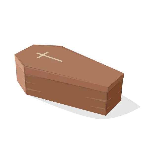 Comic illustration of a coffin — Stock Vector