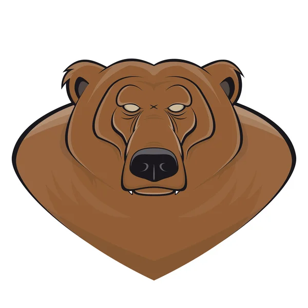 Bear grizzly cartoon head Stock Illustration