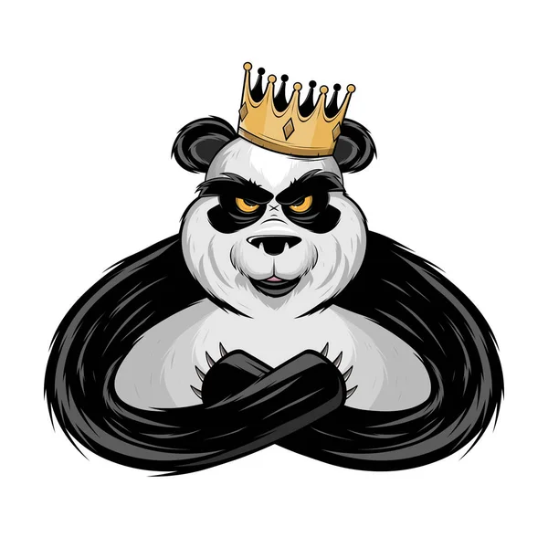 Panda bonito sobre desenho de parede, Vetor Premium