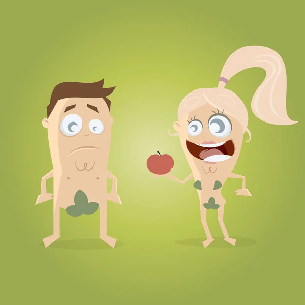Adam and eve — Stock Vector