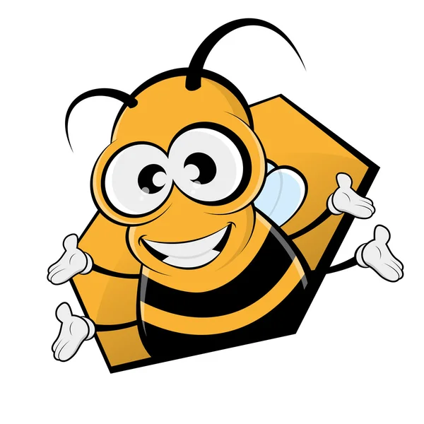 Funny cartoon bee — Stock Vector