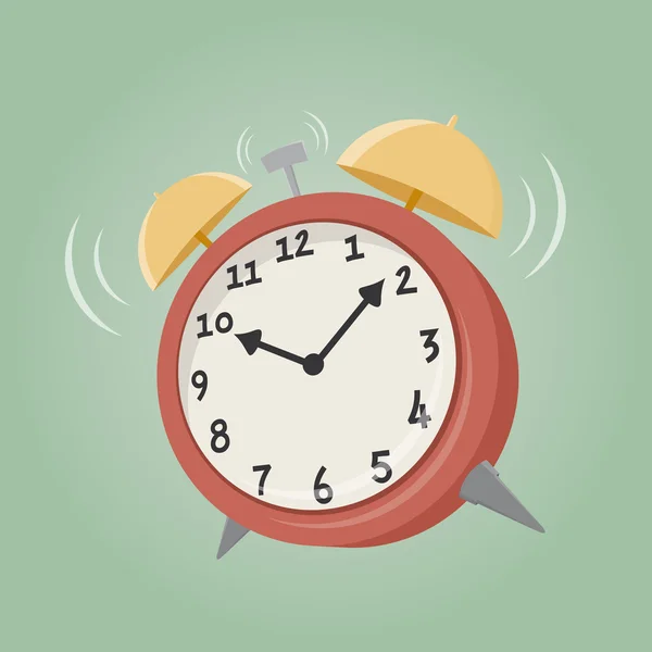 Relógio despertador dos desenhos animados — Vetor de Stock