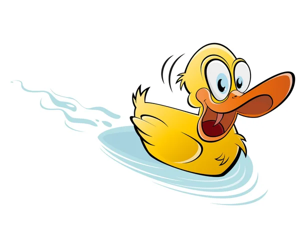 Funny cartoon duck — Stock Vector