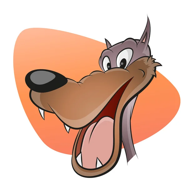 Grappige cartoon wolf — Stockvector