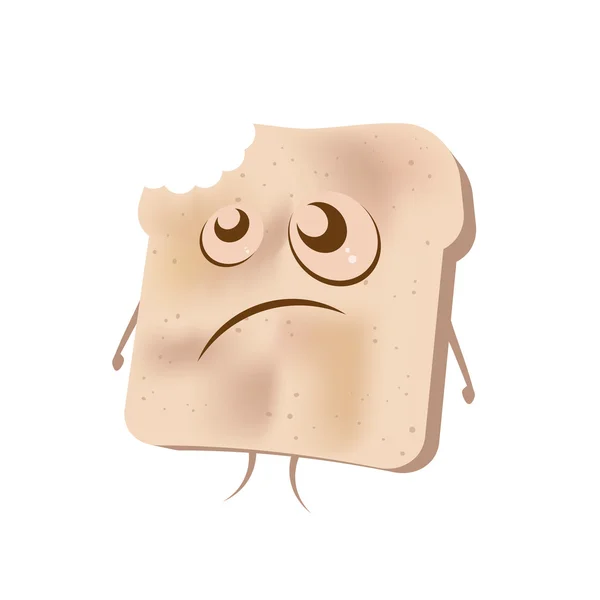 Triste toast de dessin animé — Image vectorielle