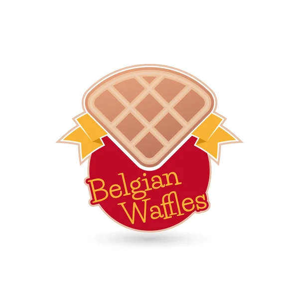 Sinais de waffles belgas — Vetor de Stock