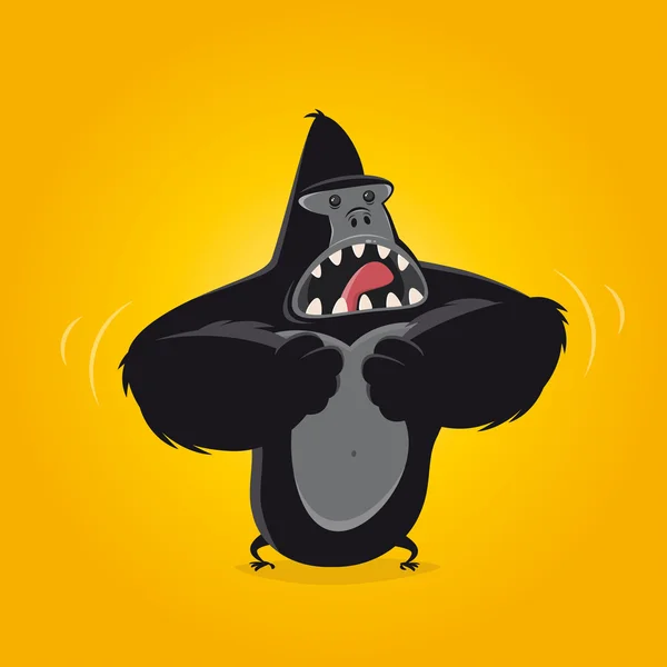 Grappige cartoon gorilla — Stockvector