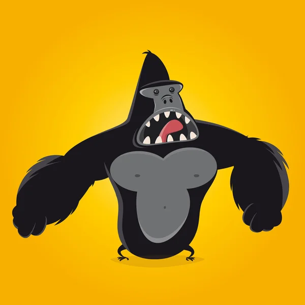 Funny cartoon gorilla — Stock Vector