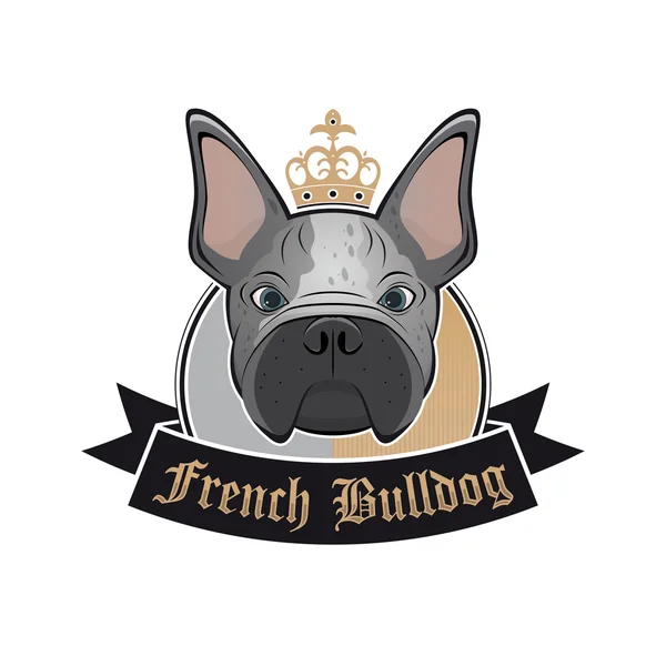 法国斗牛犬标志 — 图库矢量图片