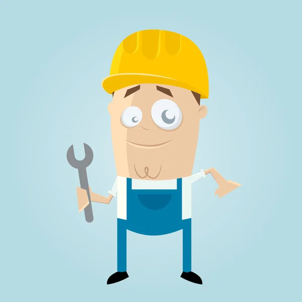 Komickou stavební dělník — Stockový vektor
