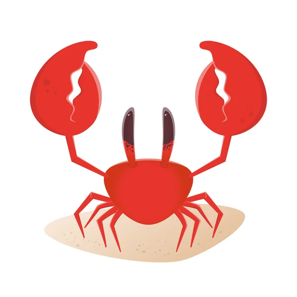 Funny cartoon crab — Stock Vector