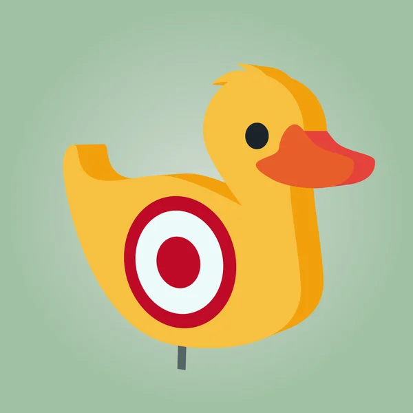 Lustige Shooting Duck Illustration — Stockvektor