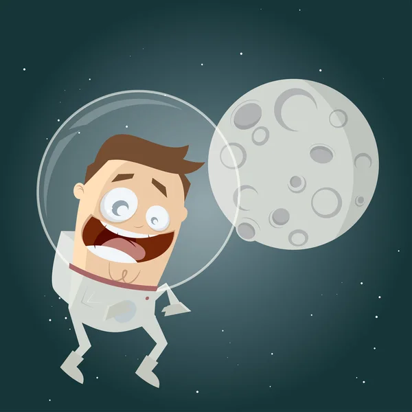 Grappige cartoon astronaut — Stockvector