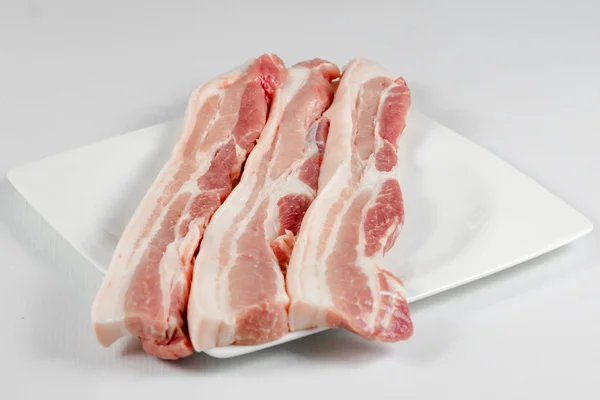 Corte de carne de porco entremeada — Fotografia de Stock