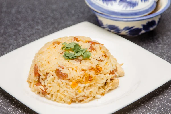 Жареная рисовая колбаса — стоковое фото