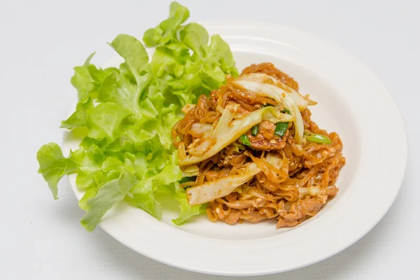 Chef making fried noodle — Stock Photo, Image