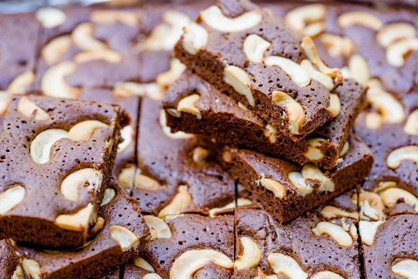 Bolo de chocolate Brownie — Fotografia de Stock