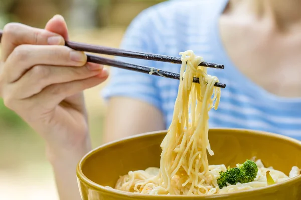 Bowl of noodles — Stock Photo, Image