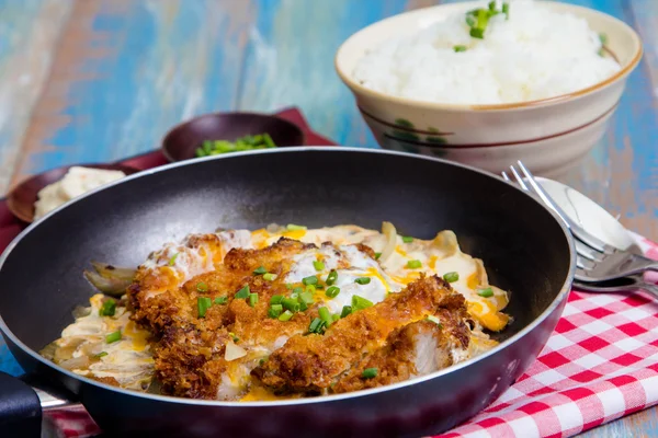 Japanese breaded Katsudon — Stock Photo, Image