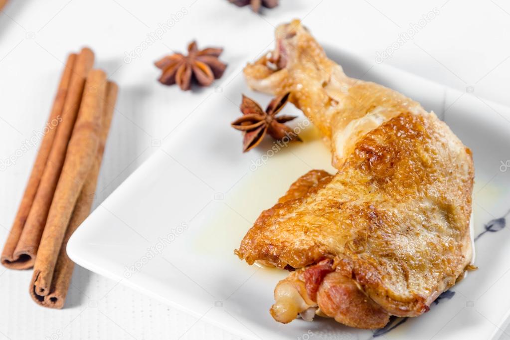 gepocheerde kip koken — stockfoto © tiverylucky #114427584