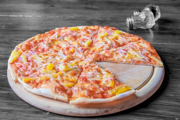 Pizza ontbrekende één stuk — Stockfoto