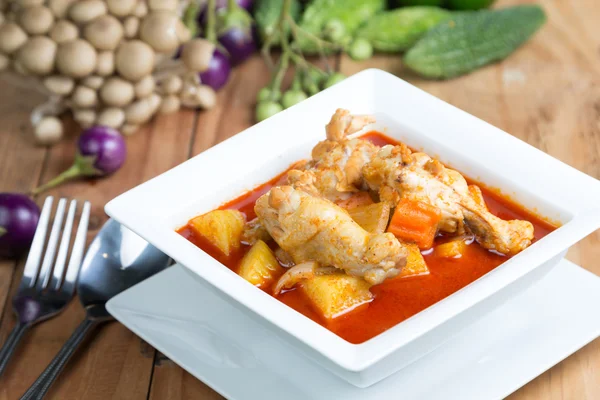 Curry di pollo massaman — Foto Stock