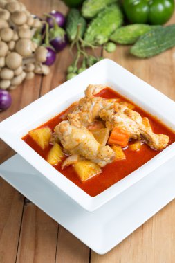 Massaman chicken curry clipart