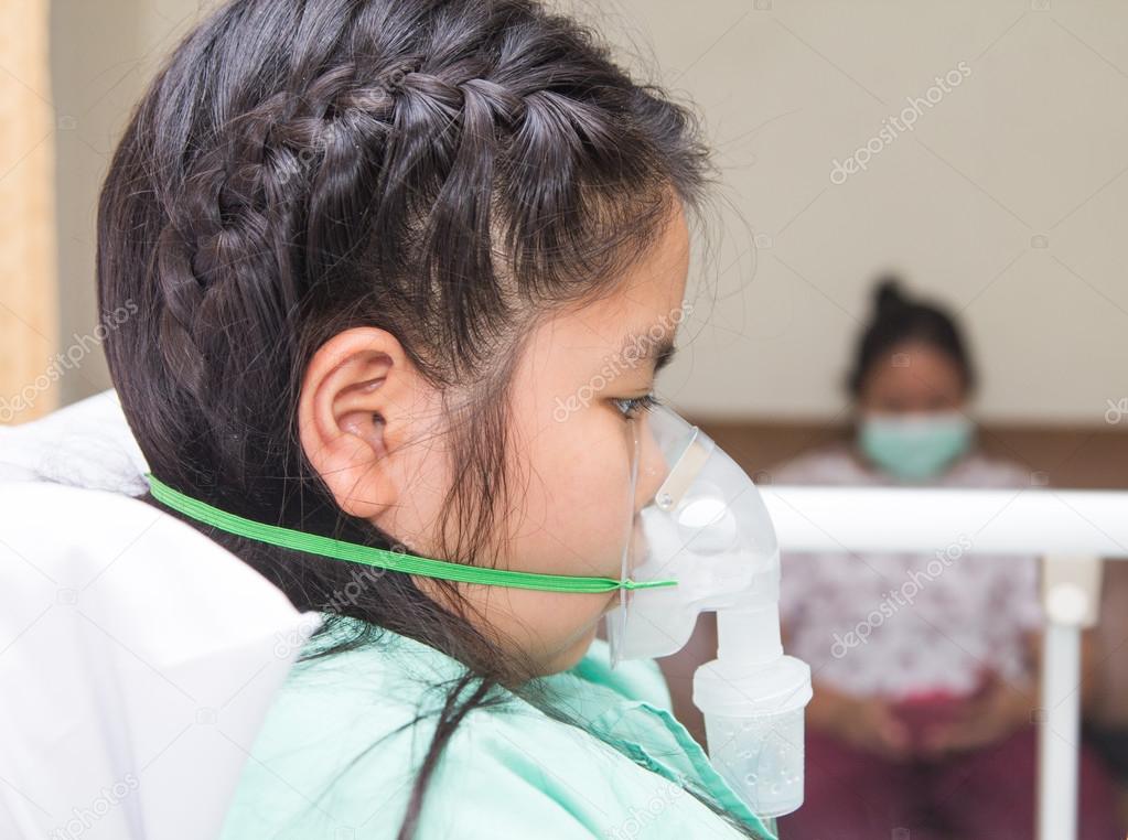 little girl in hospital