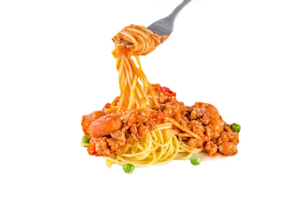 Spaghetti sauce sausage. — Stock Photo, Image