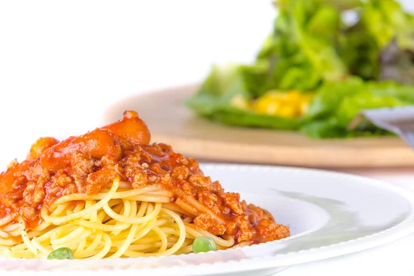 Spaghetti sauce sausage. — Stock Photo, Image