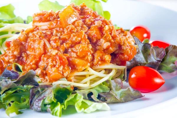 Spaghetti sauce sausage. — Stock Photo, Image