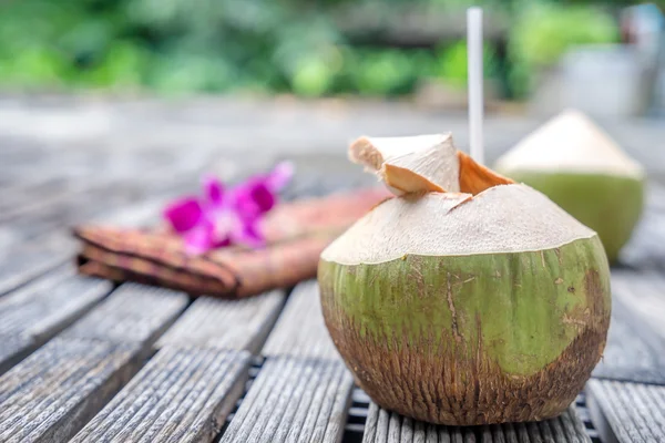 Sumo de coco — Fotografia de Stock