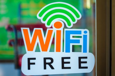Ücretsiz wi-fi işaretleri 