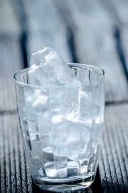 boş bardak buz ile