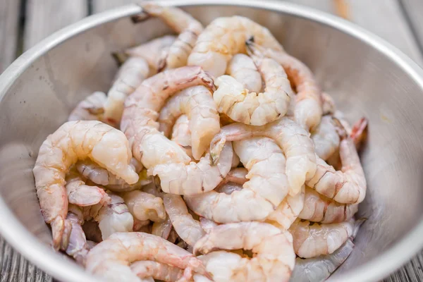 Fresh peeled shrimp — Stock Photo, Image