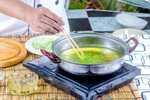 Chef cooking — Stock Photo, Image