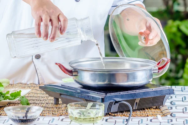 Chef cooking — Stock Photo, Image