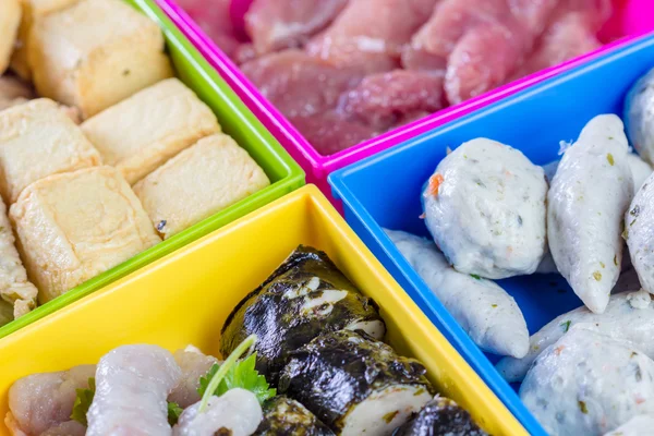 Meatballs for make chinese food in box food — Stock Photo, Image