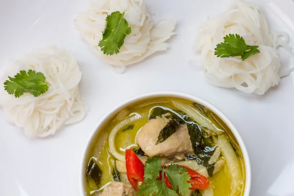 Green chicken curry — Stock Photo, Image